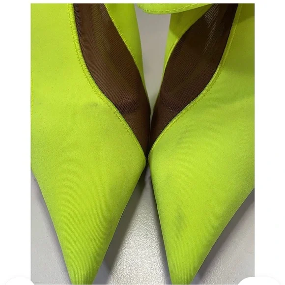 Jimmy Choo Neon Green Heeled Boots - Picture 5 of 12